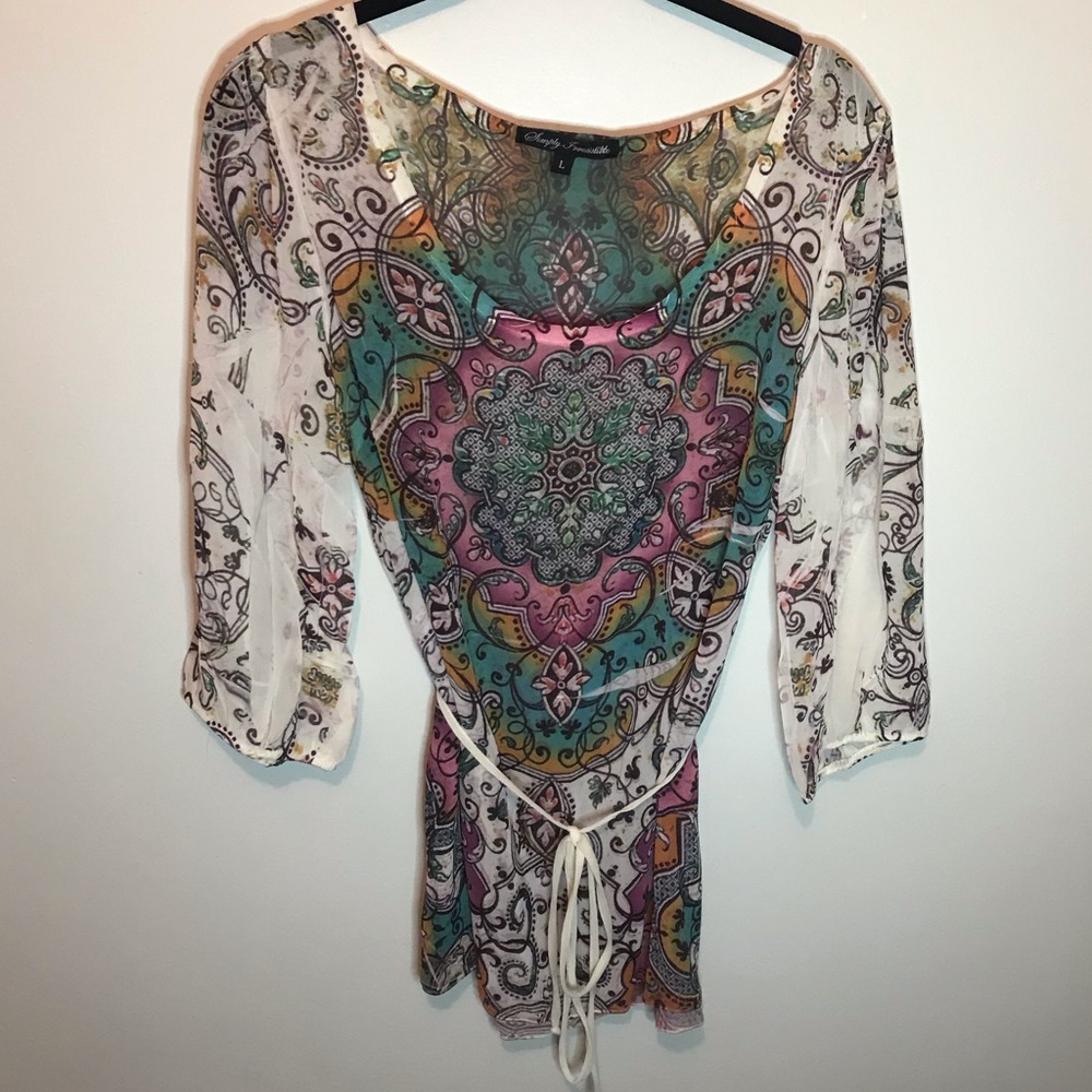 Graphic blouse